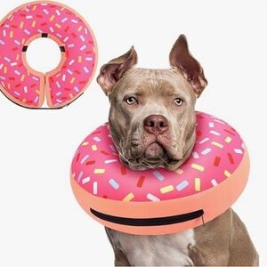 Donut-Style Pink Inflatable Dog Recovery Collar - XXL